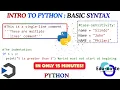 Introduction to Python Syntax - The Basic Python Syntax
