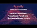 Database Essentials - Predefined Functions