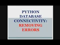 Python-MySql connectivity ERRORS