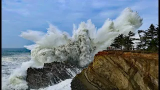 Giant Wave Explosions Shore Acres Oregon October 2019