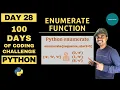 Enumerate function Python tutorials for beginners in Tamil 100 days of Coding Challenge