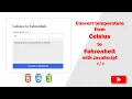 Convert Celsius temperature to Fahrenheit temperature with JavaScript