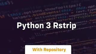 python 3 rstrip