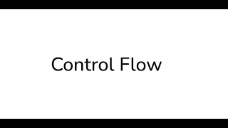 JavaScript Control Flow