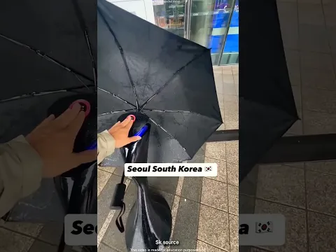 you can't enter buildings in koria without putting an umbrella inside the automatic machine
