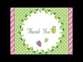 Thank You card with digital clip art