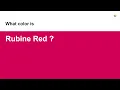 Rubine Red color hex color - Red color