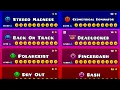 All Geometry Dash Levels with 10 Coins