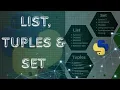 Python Complete Course for Beginners Lecture 13 Lists Tuples Sets in Python