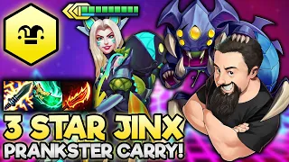 3 Star Jinx - Prankster Hyper Carry!! | TFT Monsters Attack | Teamfight Tactics