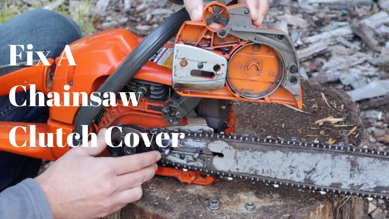 How To Put A Chainsaw Clutch Cover Back On After The Chain Brake Is Engaged