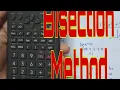 Bisection method using fx-82MS Calculator