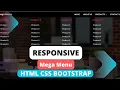 Responsive Mega Menu using HTML CSS Bootstrap 4 only Mega Dropdown Menu