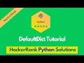 HackerRank DefaultDict Tutorial problem solution in Python Python solutions Programmingoneonone