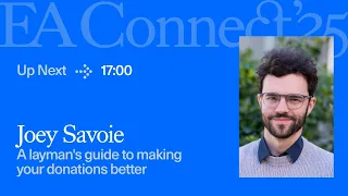 A layman s guide to making your donations better Joey Savoie EA Connect 2025