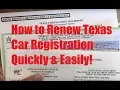 How to Renew Texas Car Registration Quickly Easily AVOID DMV LINES
