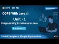 OOPS With Java Unit - 1 Lecture