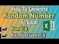 How to Generate Random Text in Excel Rand and Randbetween in Excel Feedback Education 2 0