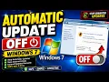 How to Turn Off Automatic Update in Windows 7 Computer Basic Course for Beginners