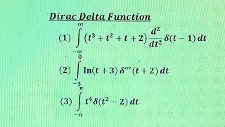 Dirac delta function Solved Problems