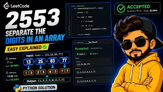 Separate the Digits in an Array LeetCode 2553 Python Solution
