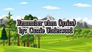 Download Carrie Underwood - Remember when (Karaoke) #carrieunderwood #karaoke #video MP3