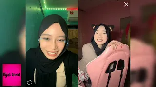 live hijab comel putie vs mina 