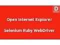 Selenium Ruby Open Internet Explorer Browser