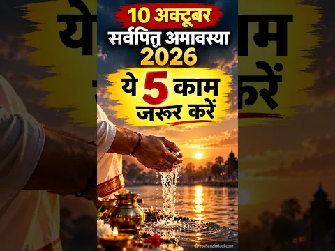 सर्वपितृ अमावस्या 2026: कुछ नहीं किया? 10 अक्टूबर को करें ये 5 काम | #Shorts
