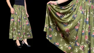Cut in 5 minutes and sew in 10 minutes | You don't need to be a tailor to sew this skirt