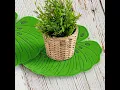 Palm Tree Leaf Drink Coaster ITH Embroidery Design