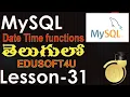 Date Time functions in MySQL-Lesson-31