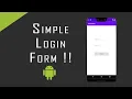 Android Studio - Simple Login Form