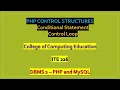 PHP Control Structures Conditional and Loops Statement