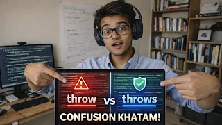 Throw vs Throws in Java Difference Explained in Hindi Exception Handling Tutorial