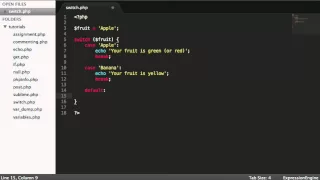PHP Basics Lesson 14 Switch statement
