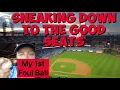 SNEAKING DOWN TO THE GOOD SEATS AND MY FIRST FOUL BALL PHILLIES VS ROCKIES 9-9-21
