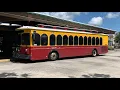 PSTA Hometown Streetcar Trolley Suncoast Beach Trolley arriving at Park Street Terminal