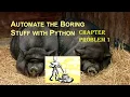 Automate the Boring Stuff with Python Chapter 1