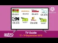 Astro TV Guide 17-19 September 2012