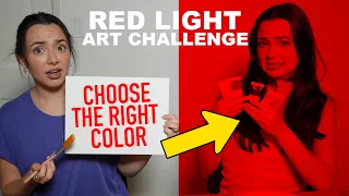 Can’t See the Color! Red Light Art Challenge - Merrell Twins