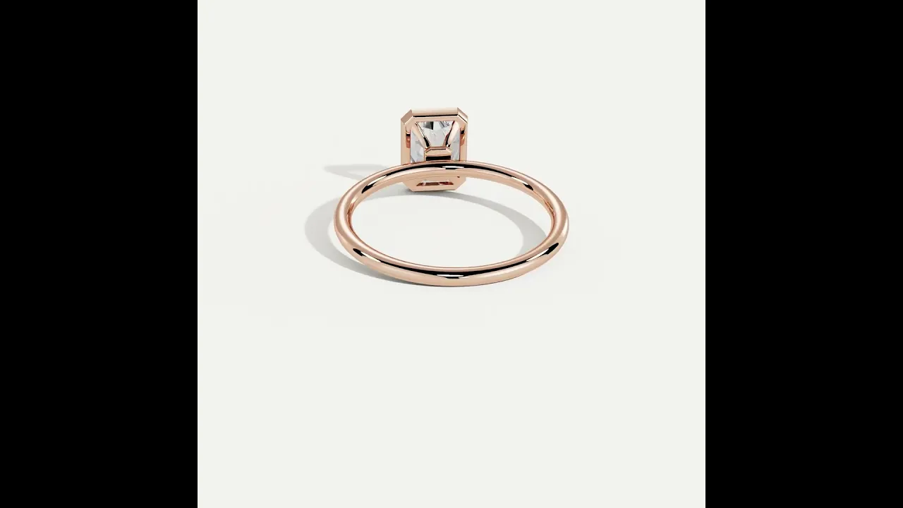 Nyla丨14K Solid Gold 1CT Solitaire Lab-Grown Diamond Bezel Engagement Ring