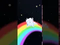 Cute unicorn lucky rainbow bridge Animated