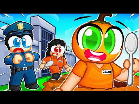 Video Thumbnail: En Güvenli Hapishaneden Kaşıkla Kazarak Kaçabilecek Miyiz? 🥄 | Roblox