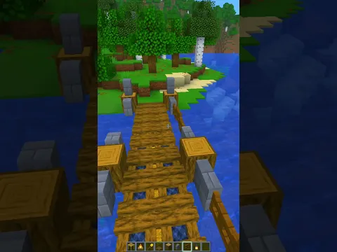 Minecraft Cozy Bridge Design💀#shorts #minecraft