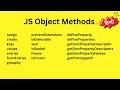 All 19 JavaScript Object Methods in One Hindi