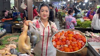 Market show: Buy chicken ovary and chicken cooking | Home style cooking