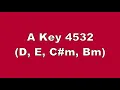 A Key 4532 D, E, C#m, Bm