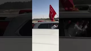 مسيرة آل روق الجحادر من قحطان لبن شافي شيخ شمل الهواجر تضامنا معه ضد الحمدين قطر 