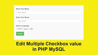 How to edit and update checkbox value in PHP and MySQL with Source Code